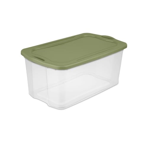 120 Quart Extra-Large Clear Plastic Storage Bins with Lids, Stackable