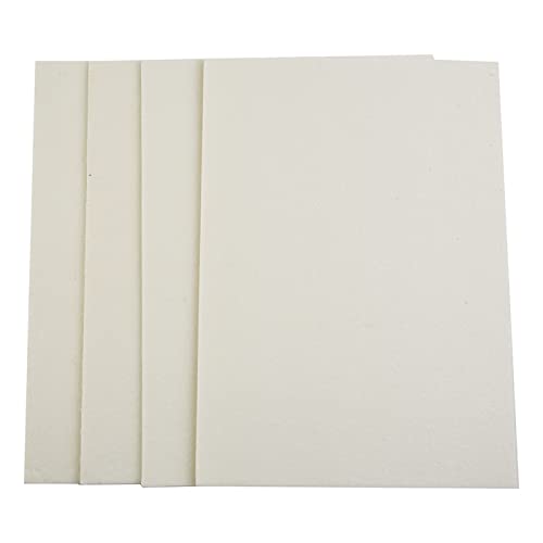 HpLive 4 Stück Dichtung Abgasrohr Dichtung Keramikfaser Dichtung für Ofenrohr-Klappen Auspuffrohr, Hitzebeständig bis 1260 °C, 210mm×297mm