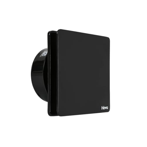 HEWA Casa 6 inch 150mm (round) High Speed Copper Exhaust fan for Bathroom Kitchen Office with Bird Guard (Black)