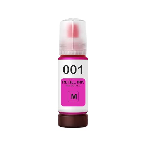 Image of 001 Ink Compatible with Epson L3110, L3150, L3152, L3156, L3210, L3211, L3215, L3216, L3250, L3252, L4260, L5190, L1110, L4150, L6170, L4160 Printer (001 Magenta Ink 1 Pcs)