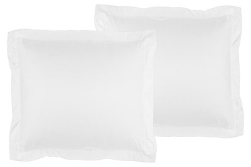 La Vie Moderne 1800 Thread Count Microfiber Euro Shams 26 x 26 inch | Set of 2 | White