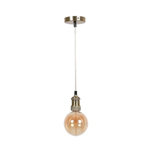 Image of Havells Squid Pendant Light | Gold Finish | Minimalist Hanging Light | Cafe, Dining Area & Kitchen Island | E27 Holder| Pack of 1