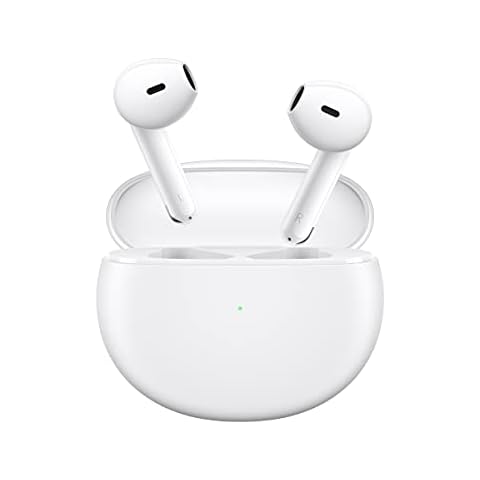 OPPO Official Enco Air W32 True Wireless Earbuds, Bluetooth 5.2, Quick Charge, Noise Cancellation, In-Ear Headset, White Cover