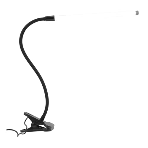 Operitacx 1 Pieza Lámpara De Escritorio De Protección Ocular Luz De Mesa Flexible Ligero Noche Acoplable Condujo Luz Para Leer Cama Cuidado De Los Ojos Cabecera Abs Black