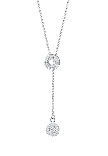 Elli Collier Femme Boule avec Cristal - (925/1000) Argent