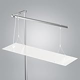 ONF Stainless Steel 304 Square Hanging Kit for Planted Terrarium & Aquarium Light, Suspension System, Adjustable Stand Hold up to 11lb 24-36 inch Fish Tank Light, 2 pcs Tubes in Pack, Left