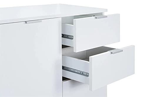 Noxen - Een moderne kast wit, ladekast, voor uw slaapkamer, hal, kinderkamer. (wit) - Image 4