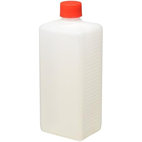 neoLab E-6921 Enghals-Vierkantflasche, 500 mL Nennvolumen mit Schraubverschluss Cover