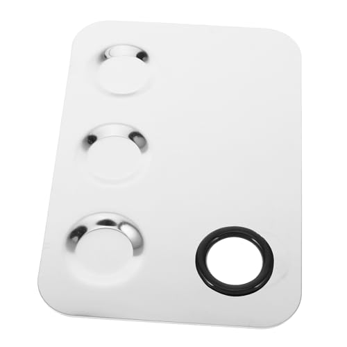 BESTYASH Empty Makeup Palette Foundation Palette 3 Sections Stainless Steel Mixing Plate for Makeup Artists