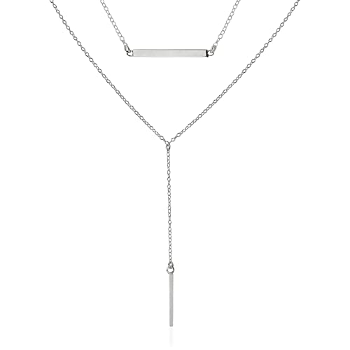 Collier cravate minimaliste en argent 925 massif durable