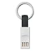 BoxWave Cable Compatible with Iridium 9555 (2 in) - Micro USB Keychain Charger, Key Ring Micro USB Cable - Jet Black