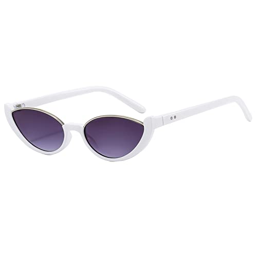 XINXIN Cat Eye Ladies Small Frame Oval Sunglasses, Outdoor Holiday Decorative Glasses (Color : F, Size : Medium)