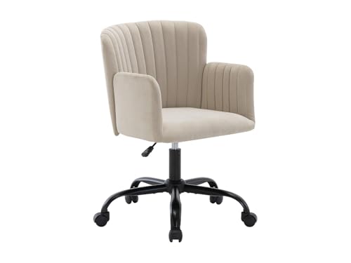 Vente unique   Silla de Oficina   Tela   Beige   Altura Ajustable   TOARA