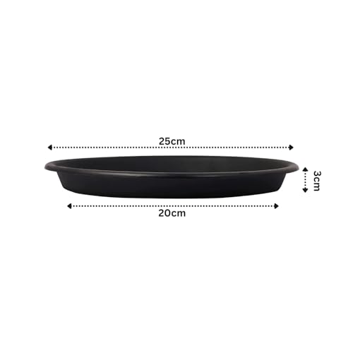 Hug A Plant | Heavy Duty Black Plastic Planter | Grower Pot/Garden Pot with Black Tray for Home & Garden (12INCH | 30CM) (Pack of 1)