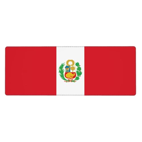 Tapis de souris drapeau du Pérou grand format 30x80 cm pour le bureau