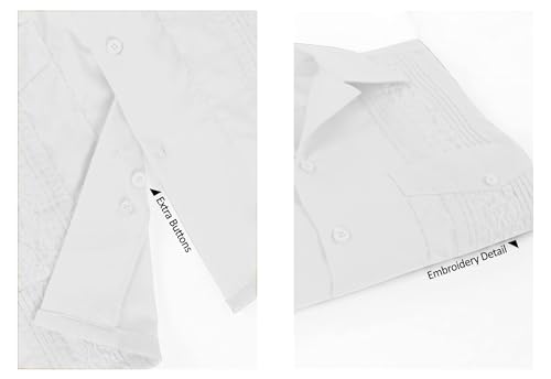 Cuban Guayabera Short Sleeve Shirt, Wedding Cigar Beach Bartender Casual2