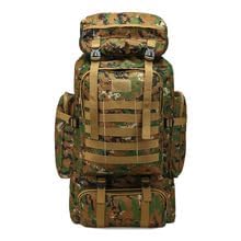 Mochila Cargueira Camping 80L Camuflada Impermeável para Trilha, Trekking e Viagens – Design Ergonômico e Alta Capacidade