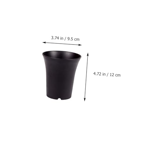 Pots de fleurs noirs avec trou de drainage pour éviter l'excès d'eau - 6