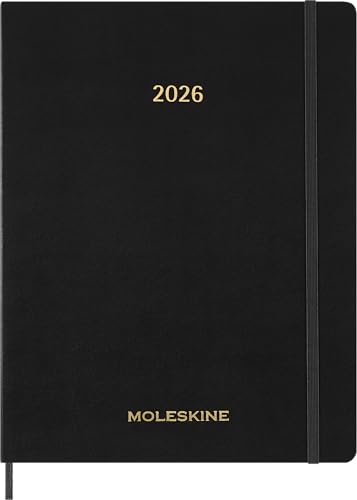 モレスキン 手帳 2025年 7月始まり 12ヵ月 スパイラル アカデミック ダイアリー ラージサイズ (横13cm×縦21cm) ソフトカバー ブラッ DSSPB12AMWH3Y26