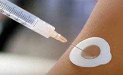 Inject-Safe Adhesive Barrier Strip, 1-3/8 Inch Diameter Film/Foam Round White Sterile, 8-6432700001-9 - Box of 100