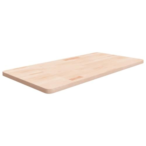 vidaXL Solid Wood Bathroom Countertop/Untreated Oak Tabletop - 100x50x2.5 cm