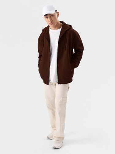 Image of LAZYCHUNKS Men's Zipper Hooded Sweatshirt | Premium Full Sleeve Hoodie Jacket with Front Zip & Pockets | Stylish Winter Wear, Warm Casual Sportswear for Men