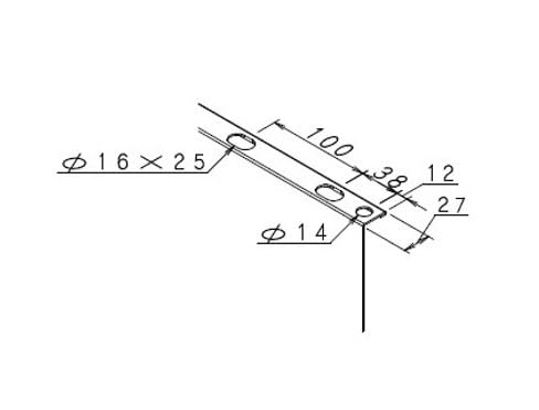 NSP 外構鉄ベース枠 105H 長さ1200mm (8入) 8215031 外構スリット固定金具 外構鉄ベース枠 型枠 駐車場 土