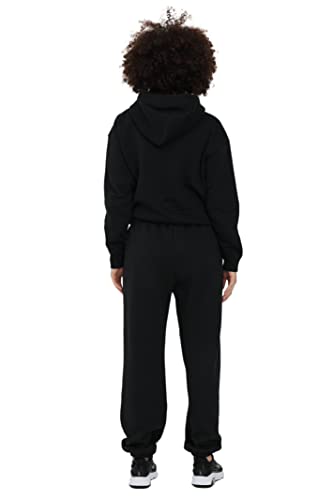 Nike Women's NSW Sportswear Essential Fleece Pants Joggers (Black/White, Small)2