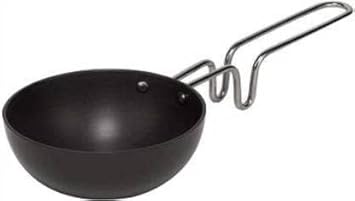 Bekner Non-Stick Hard Anodized Vagharia Spice Heating Tadka Pan/Frying Pan Tadka Pan 9 cm Diameter 0.2 L Capacity (Hard Anodised, Non-Stick)
