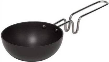 Bekner Non-Stick Hard Anodized Vagharia Spice Heating Tadka Pan/Frying Pan Tadka Pan 9 cm Diameter 0.2 L Capacity (Hard Anodised, Non-Stick)