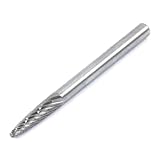 Forney 60136 Tungsten Carbide Burr with 1/8-Inch Shank, Tapered, 1/8-Inch