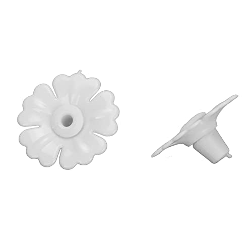 Kolibri- Futterstation, Ersatzblumen, Leuchtende Farben, Leicht zu Reinigen, für Naturliebhaber, 30er- Set (White)-4