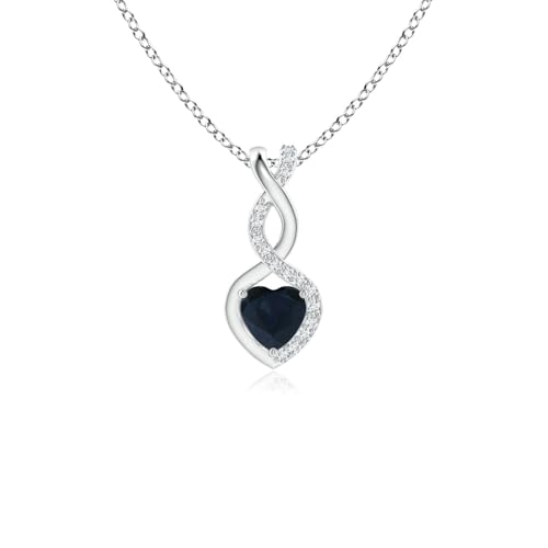 Pendentif saphir bleu infini cœur en argent, le cadeau parfait pour prouver votre amour