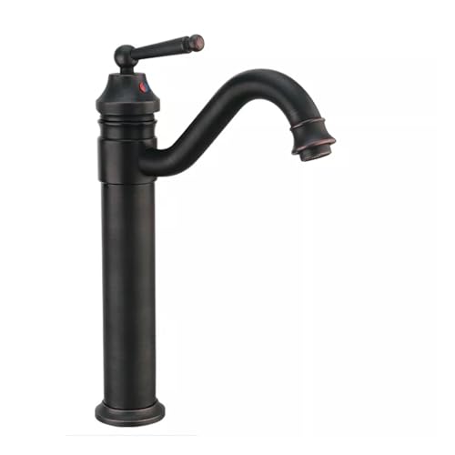 Robinet mitigeur en forme de grue rétro en laiton antique pour lavabo