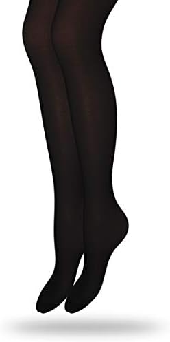 Eedor Women's 180D 1 to 2 Pack Super Opaque Tights Sheer to Waist Black