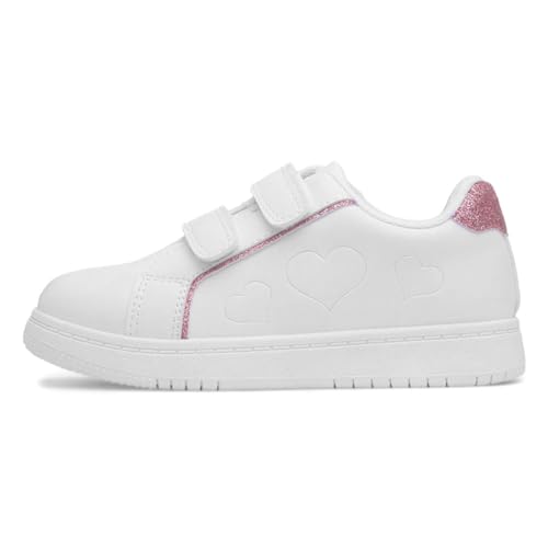 XL Kids White Double Easy Fasten Flat Trainer - Size 10 Child UK - White