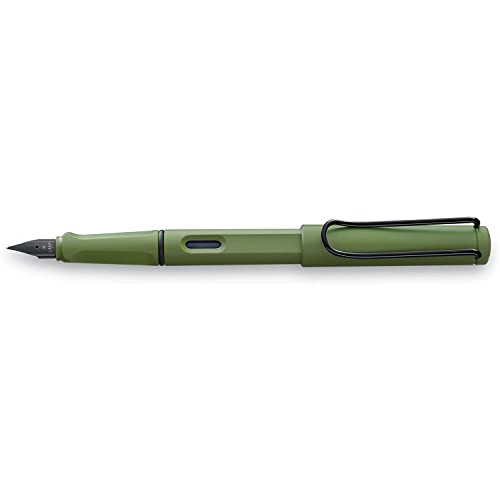 LAMY Safari 041 Fountain Pen - Modern Fountain Pen in Savannah Colour with Ergonomic Handle and Timeless Design - Nib Size EF