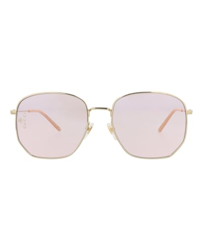 Gucci Square-Frame Metal Sunglasses