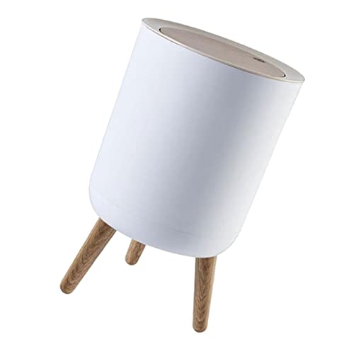 Caneca de basura rectangular de alta capacidad con tapa blanca miniatura 1