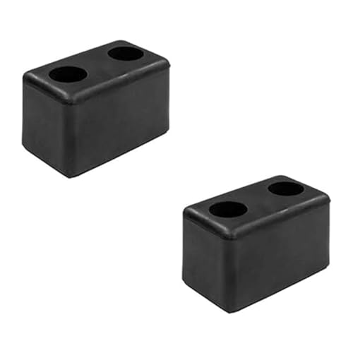 2pcs Guards Dock Buffer,Rubber Bumper Block Dock Buffers 2 Holes,5.91x3.15x2.76 inches,for Chassis,Trailers,Truck,Flatbed Trailer, Boat Docks,Marinas & Parking Spots,Equipment and Delivery Bays(black)