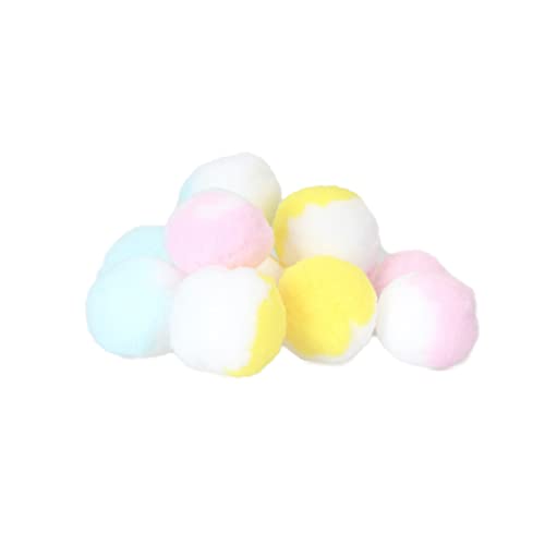 emours Cat Toy Balls - Set of 12 Pom Pom Balls for Cats - Soft and Fluffy Toys for Kittens - Fun and Interactive Cat Playtime