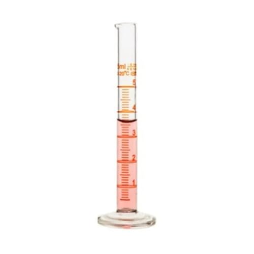 Éprouvettes laboratoire 5 ml en verre avec graduation pour fournitures scientifiques