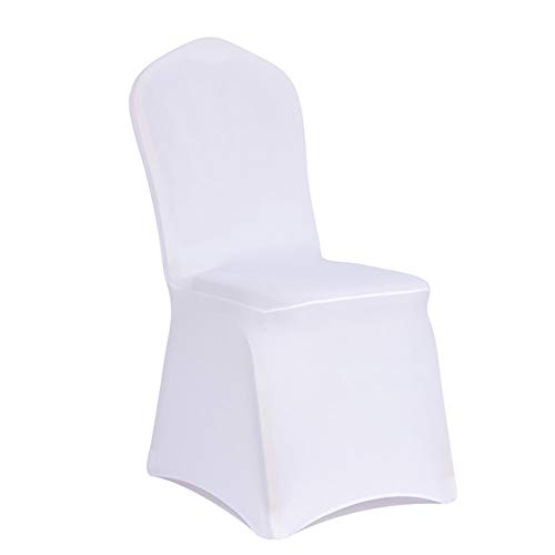 WENSINL Set of 50pcs White Stretch Spandex Chair Covers for Banquet Wedding Party Dining Decoration (50)