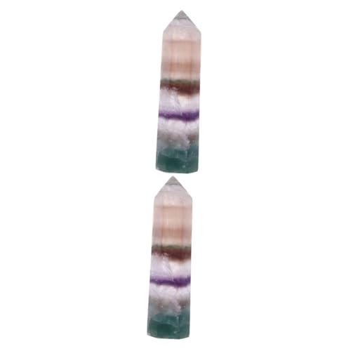 Fluorite colonne de cristal naturel lot de 2 piliers de décoration lithothérapie haut de gamme