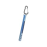 VINTORKY Fischer Thermometer Stift Tragbar mit Schutzgehäuse Fahrenheit Celsius Anzeige Wasserdichtes Angelwerkzeug mit Karabiner für Outdoor Fliegenfischen Blau
