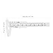 WHAMVOX Mini Vernier Caliper 4.17In Sliding Gauge Button Jewelry Size Measuring Tool Two-Way Internal External Measurement for Industrial and Individual Use