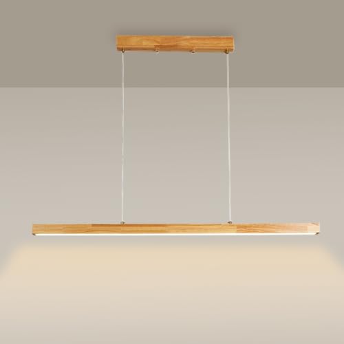 Lampe suspendue en bois réglable pour éliminer la fatigue visuelle au bureau