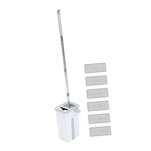 Healeved 1 Juego Fregar Cubeta para Trapeador De Microfibra Balde Trapeadores Húmedos y Secos Domésticos Fregona Plana Auto Trapeador Cabezales De Repuesto De Fregonas Mop Fibra Extrafina