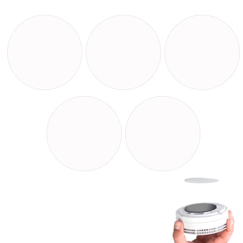 5 x Support de détecteur de fumée et de Gaz - Fixation Facile avec Pastilles Adhésives, Aimants Puissants, Compatible avec Tous Modèles Courants -...