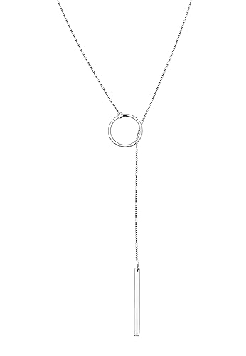 Collier en Y argent 925 géométrique Elli pour femme au design minimaliste chic